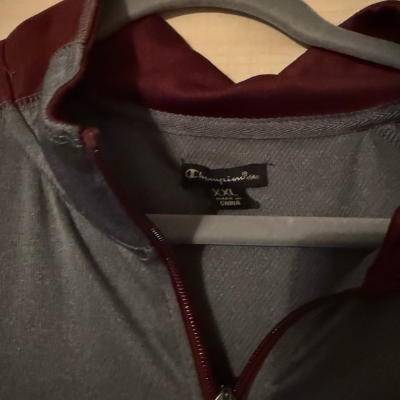 Texas A&M Aggies Gray and Maroon Quarter-Zip Pullover Champion Size XXL - Picture 3 of 5